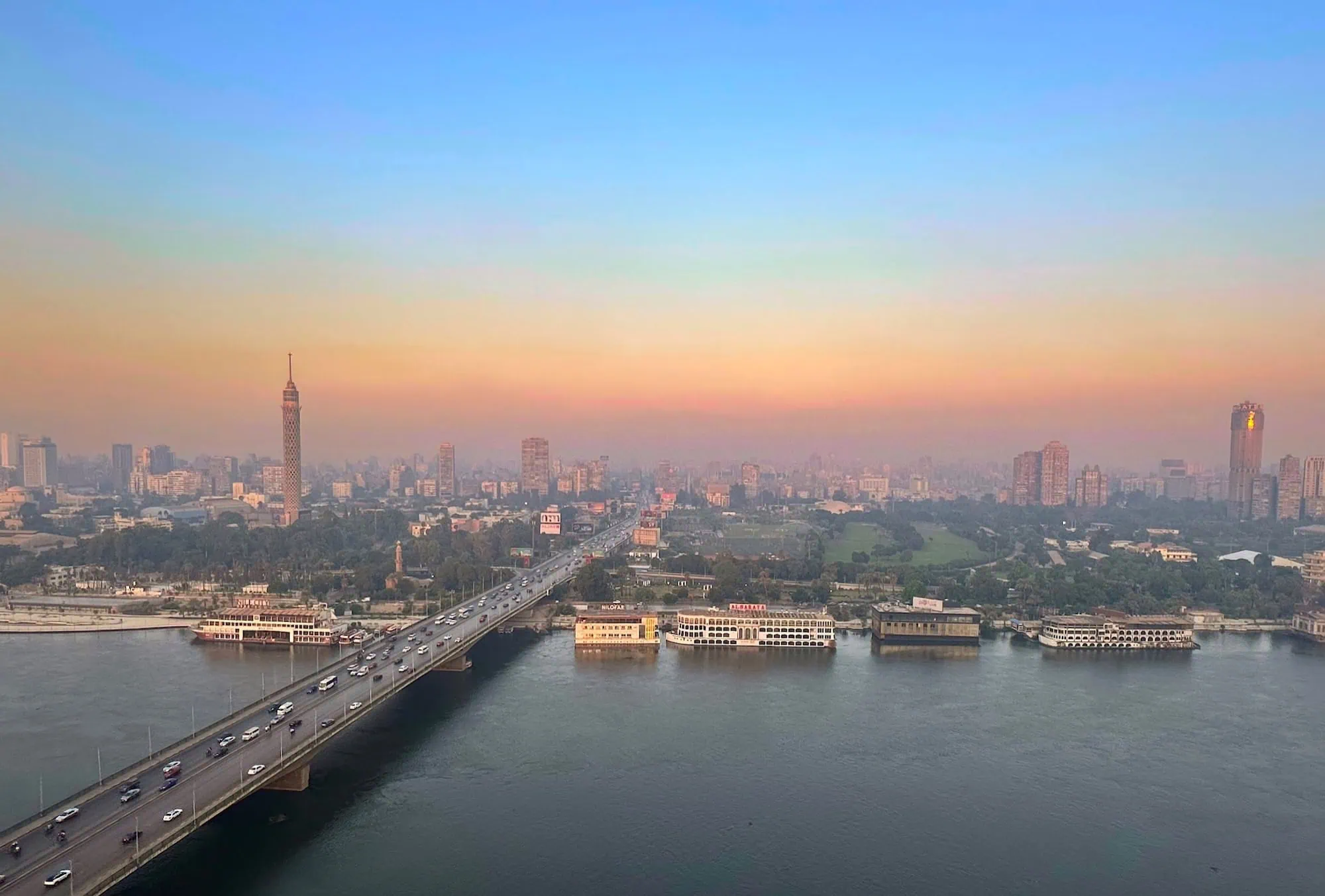 Waterfront cityscape reflecting Egypt’s coastal and riverside character